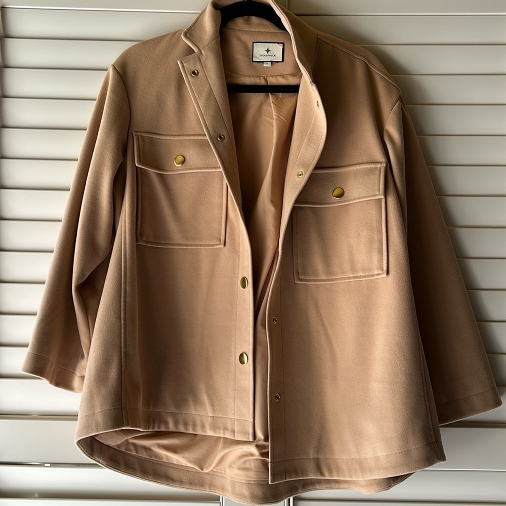 Tuckernuck camel oversized jacket size small NWOT